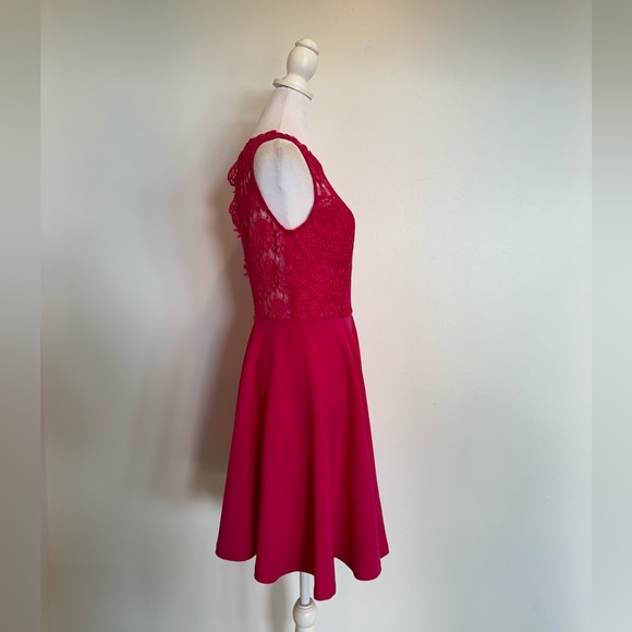 Claudie Pierlot Hot Pink Lace Dress - Size EU 38/US 8 - Picture 4 of 8